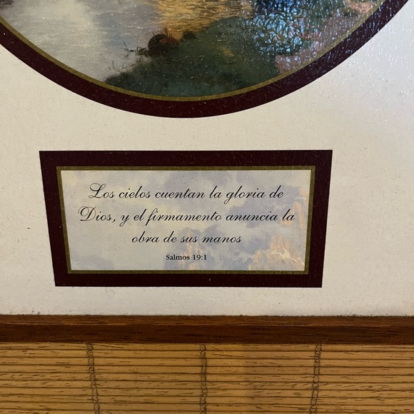 Thomas Kinkade Spanish accent print with church, bridge and mountain - Picture 3 of 5